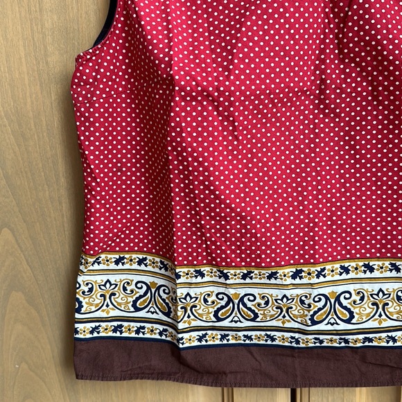 Vintage new Miu Miu 90's Y2K boho cottagecore paisley polka dot boxy crop tank - Picture 3 of 11